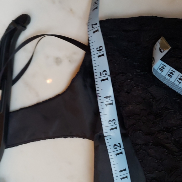 Liz Claiborne petite collection black lace halter midi dress size 8P - Picture 17 of 17